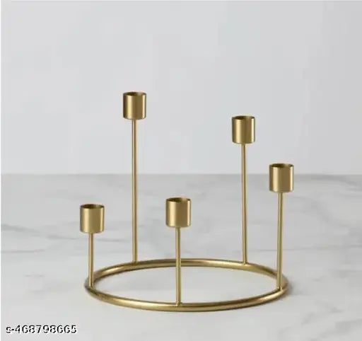 Luxury Craft Zone Metal Candlestick Desktop pillar & Candle Stand