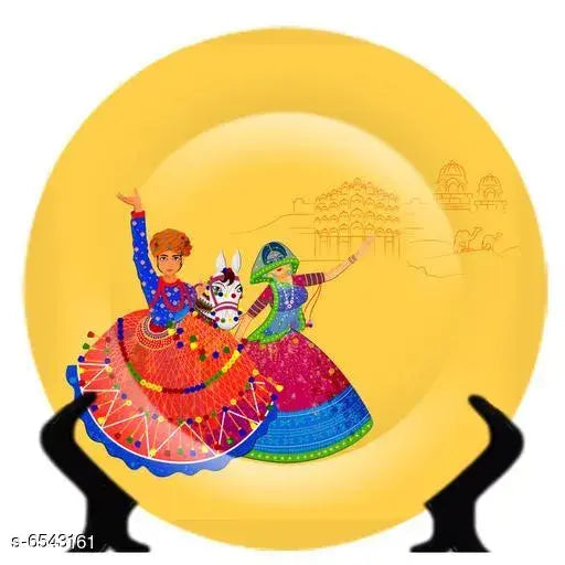 Graceful Decorative Plate with Stand