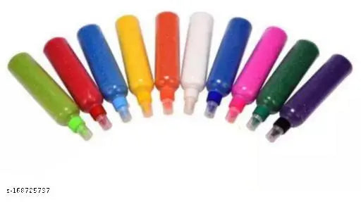 PACK OF 10 Squeez Bottol Rangoli Powder All Colour  Rangoli Colour  Set of 10  Colour .Diwali Decoration Rangoli Floor Art Ceramic Colours Rangoli Color Powder for Navratri Pongal Pooja Mandir 1 kg rangoli colour