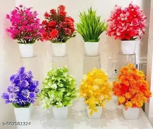 JSS Artificial Flower For Home And Office Decoration Set of 8