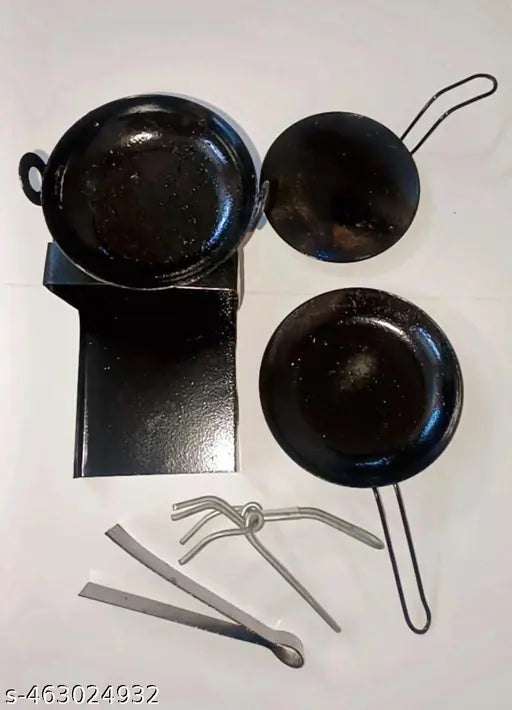 SUTEKI Wooden kids kitchen set with chakla belan