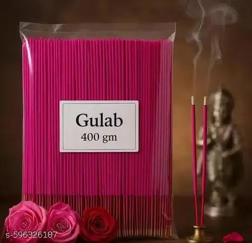 SWASTIK 100% Garrented Premium Quality Rose Agarbatti 400 gm – Long-Lasting Natural Incense Sticks for Puja, Meditation & Aromatherapy