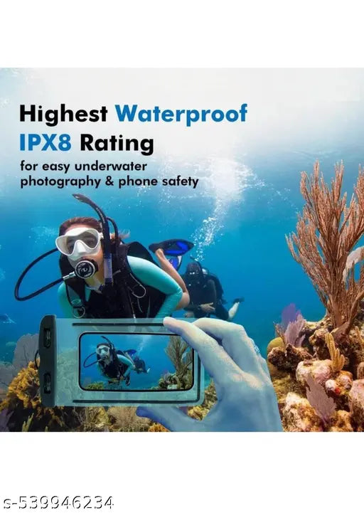 Pouch for Rain Touch Sensitive  Waterproof Pouch for Mobiles, Size upto 6.5 Inches Smartphones (multiple, Waterproof, Pack of: 1)