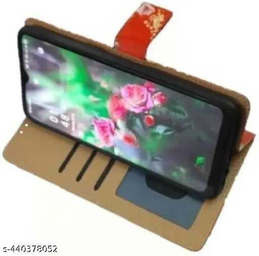 Flip Cover Moto E13 Compatible for Moto E13 Stylish Designer Trendy Girls Cover Artificial Leather Printed Flip Cover for Moto E13 Flip Cover Executive Rose Red, Magnetic Closure