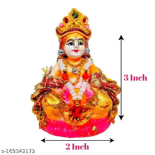 Divine Bazaar Dhan Kuber Statue, Kuber ji Murti ,Kuber ji Murti For Home Temple Pooja Decorative Showpiece