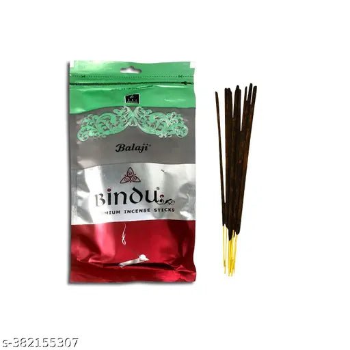 De-Ultimate Pack of 3 (75 Sticks Per Pack) Bindu Premium Incense Sticks Aggarbatti Zipper Pack for Extra Freshness, Home Temple Worship, Peace & Harmony, Purification, Positive Energy