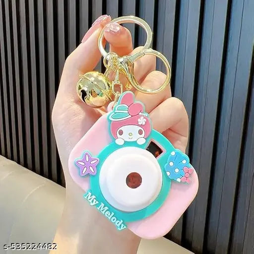 KIARA COSMETICS Creative Simulation Projective Camera Keychain WITH Zinc Alloy Ring/Keychain for Car, Bike Home/Key Chain with Ring/Suaitable for Bagpack side purse girls Kids-play (Multi colour, Pack of 1)