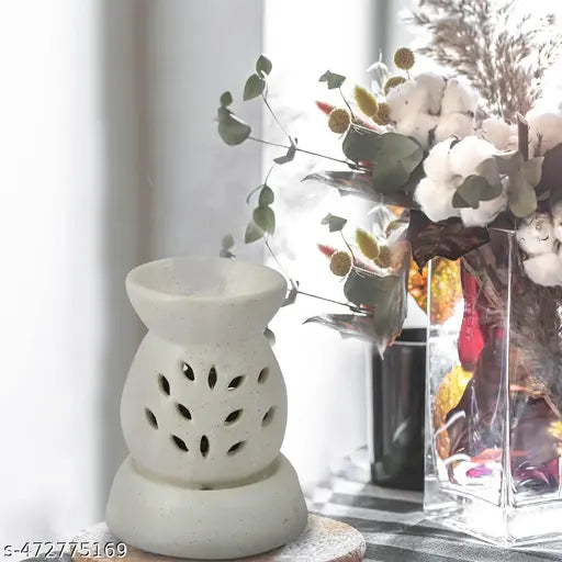 Combo Gift Set - Home Scented  Electric Lamp Diffuser Oil Burner + 2 Scented Aroma Oil ( 10ml Each ) Sandalwood Mogra Aroma Oil For Home Office Spa Restaurant Bar Office Etc.