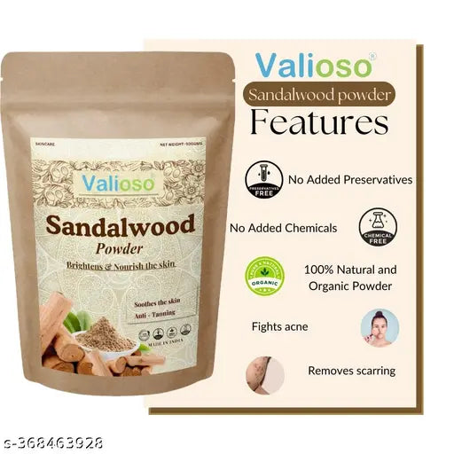 Valioso Sandalwood Powder, Chandan Powder for Face Pack | Radiant and Glowing Skin (200 gms)