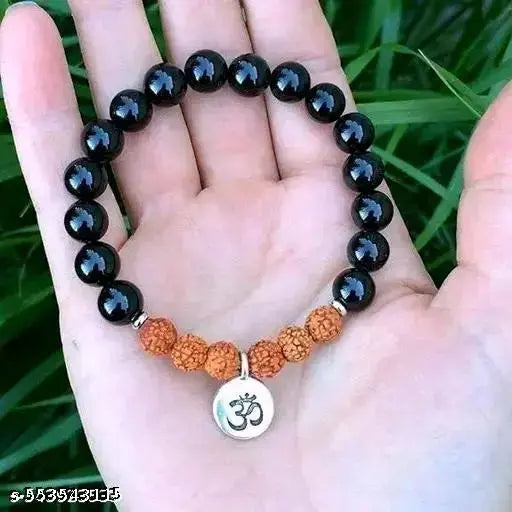 Adjustable and Fashionable bracelet rudraksh bracelet om rudraksh with breads bracelet for girls and woman