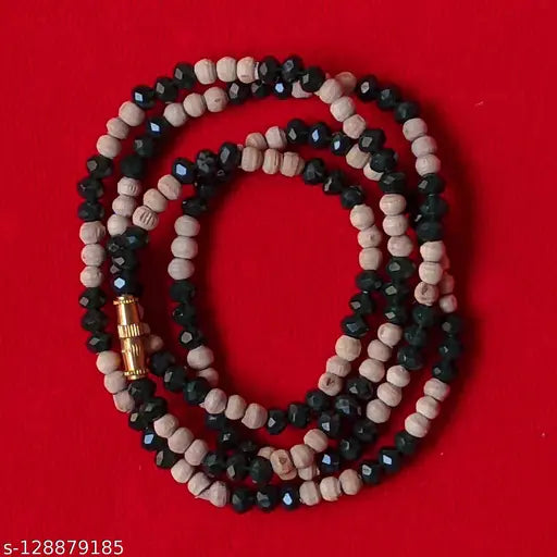 Original Tulsi Beads + Crystel Mala, For Gold Or Artificial Locket, From Vrindavan