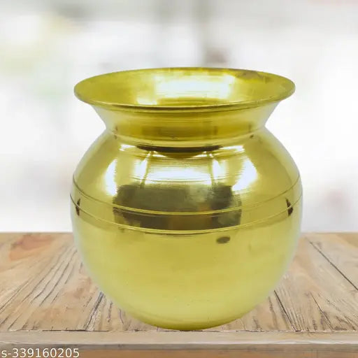 Artisanal Brass Lota Kalash for Traditional Pujas