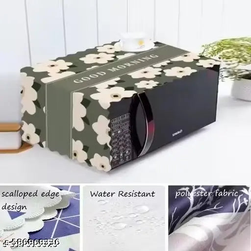 CASA FURNISHING Microwave Oven Cover, Waterproof Modern Design Kitchen Oven Cover Attractive Decorative Dust Proof Appliance Oven Top Cover (100 x 35 cm)