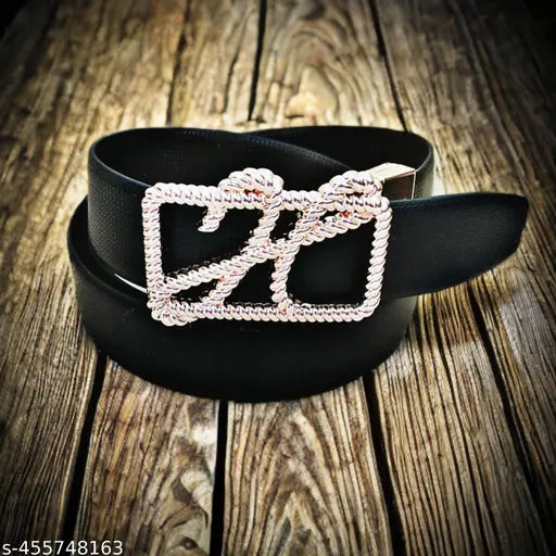 Belt for mens formal wear black gold