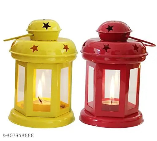 HOME  DECOR TEALIGHT LANTERN FOR FESTIVAL DECORATION | STAR LANTERN |  ( PACK OF 2PC )