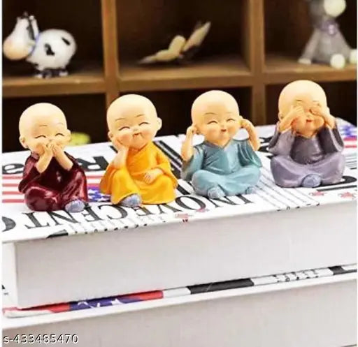 IMPORTED ORIGINAL LITTLE BABY MONK- SET OF 4 MONK SET WITH BOX PACKING