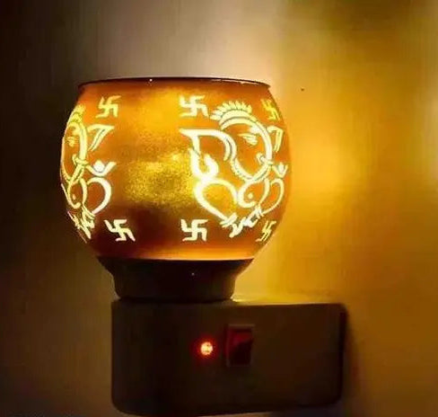 Electric Kapoor Dani with LED Light – Premium Camphor Diffuser for Puja, Mandir & Home
