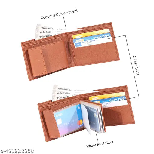ibex Men Tan Artificial Leather Wallets for Men