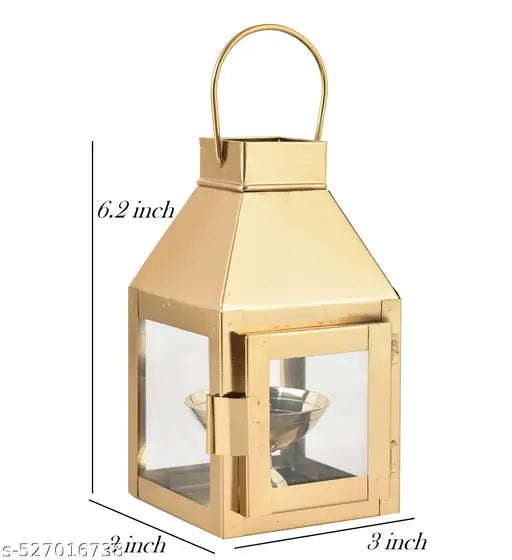 Akhand Diya Stand For Home Temple Pooja , Akhand Diya , Diya Stand With Glass Cover , lantern with candle , decorative laltern