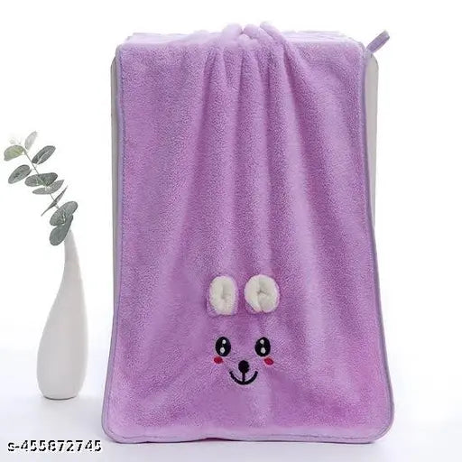 Rabbit Kids Bath Towels Super Soft And Best For Babies Sensitive Skin 280 Gsm 56*112 cm Purple
