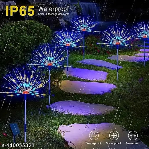 Solar Firework Light | Outdoor Solar Garden Decorative Light Powered with 90 LED, 40 Wire Strings, DIY Landscape Light for Walkway, Pathway, Backyard, Parties, Diwali, Christmas