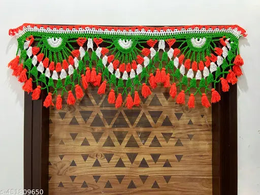Orange And Green Colour Home Decorative Toran Lenth 3ft /Diwali /Durgapuja/Janmastami Puja Occasion Decoration.