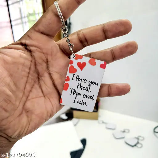 Prints Club Customized  Wooden Keychain  With Photo Print Set Of 2