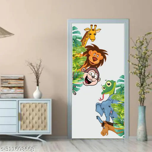 Sticker Yard Jungle Animals PVC Vinyl Wall Sticker Size 61X60CM