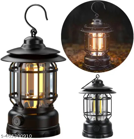 Outdoor Retro Lantern USB Camping Lantern Portable LED Lantern Tent Hiking Lantern LED Hiking Lamp Vintage Wall Light LED Camping Light Hanging red Decor Desk lamp (Camping Light)