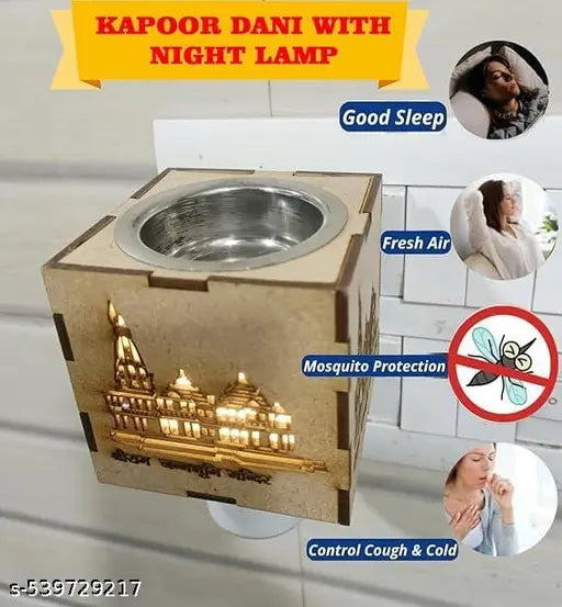SriMaa Ventures Multipurpose use Incense Aroma Dhoop Dani || Ram Mandir Ayodhya Model Design Electric Diffuser for Diwali Puja, Office Décor, Room Freshener, Mental Clarity