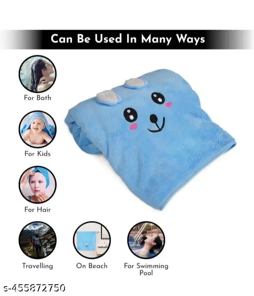 Rabbit Kids Bath Towels Super Soft And Best For Babies Sensitive Skin 280 Gsm 56*112 cm Blue