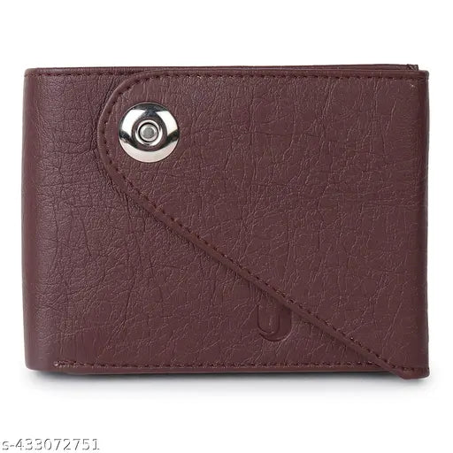 Men's Genuine Artificial Leather Wallet For Men with Flip Magnet Closure for Secure Cash & Cards I 1 Coin Pocket, 2 Currency Compartment, 2 Transparent ID Window I Best Gift For Men