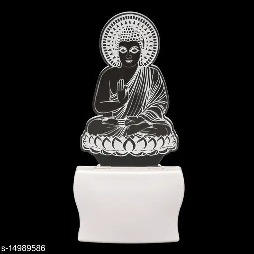 3D Illusion Effect Budha Bagwan Multi Colour LED Night Lamp