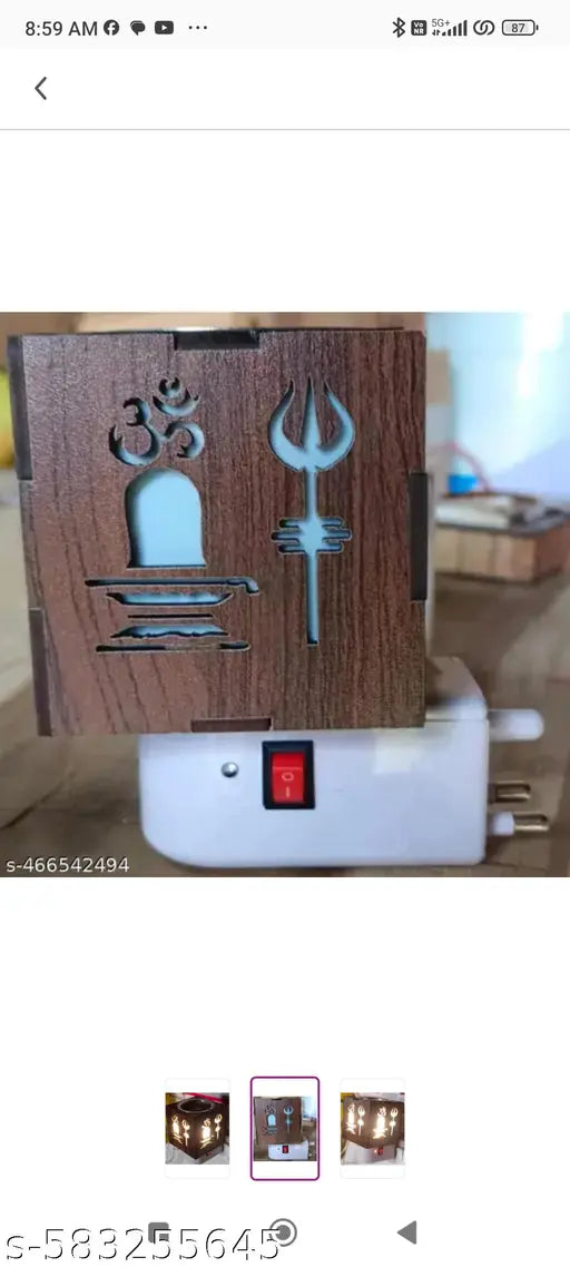 Kapoor Dani Electrical Diffuser Glass with On/Off Switch to Toggle Between Burner and Lamp