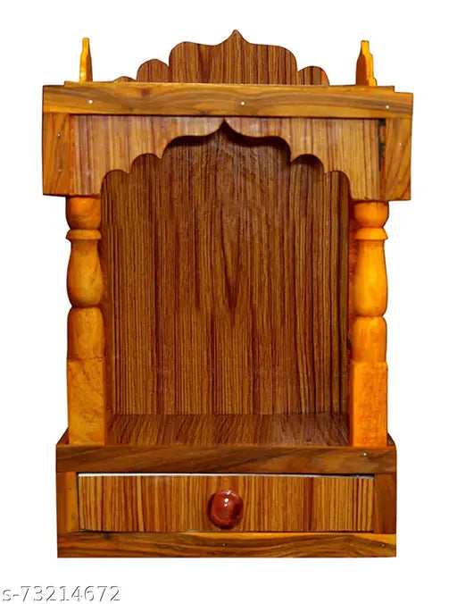 AquaDart Engineered Handicraft Wooden Temple for Home/Offices/Work shops Temple