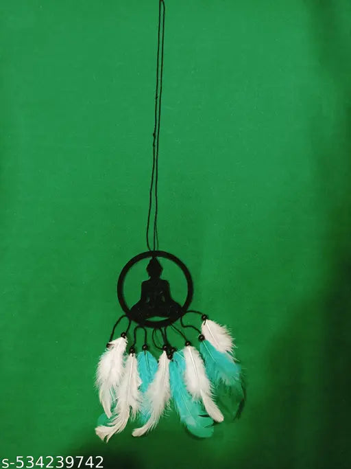 Nidhu Creation.. Fancy Budha White green  Colour Car Hanger |  Hand Made Dream Catcher | Looks Like Amazing | Mahakal For Car Hanger ( Pack Of One )