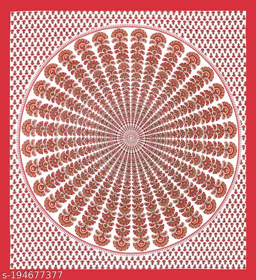 TRENDY JAIPURI DOUBLE BEDSHEET WITH 2 PILLOW COVER