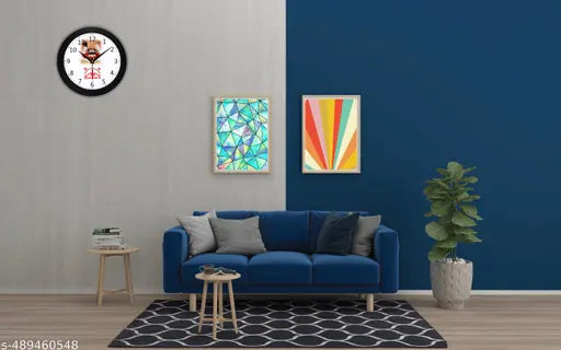 Teen Ban ke Dhari Shri Khatu Shyam Ji HD Wall Clock for Home/Office/Shop Decoration