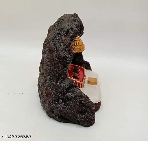 ANI DIVINE Handcrafted Maa Vaishno Mata Pindi Idol || Decorative Polyresin Religious Pindi Murti for Navratri Special, Spiritual Harmony, Gifting, Home Temple