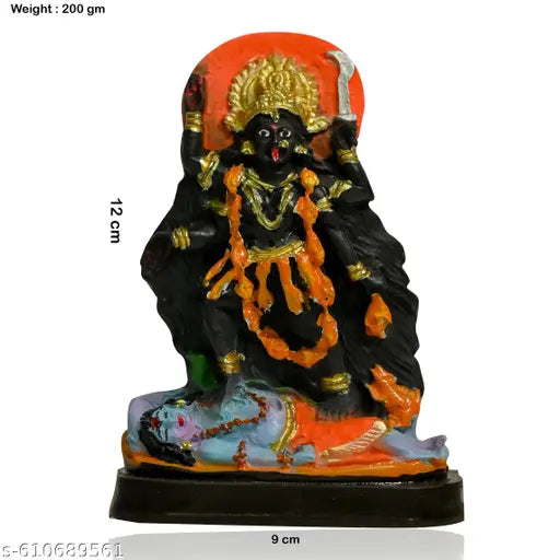 Colorful Idols of Goddess Durga on Lion and Goddess Kali for Spiritual Home Temple and Festive Décor