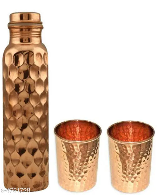 Elegant Classic Copper Jug & Glass Combo