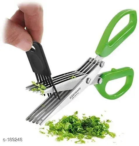 Multifunction Vegetable Stainless Steel Herbs Scissor with 5 Blades