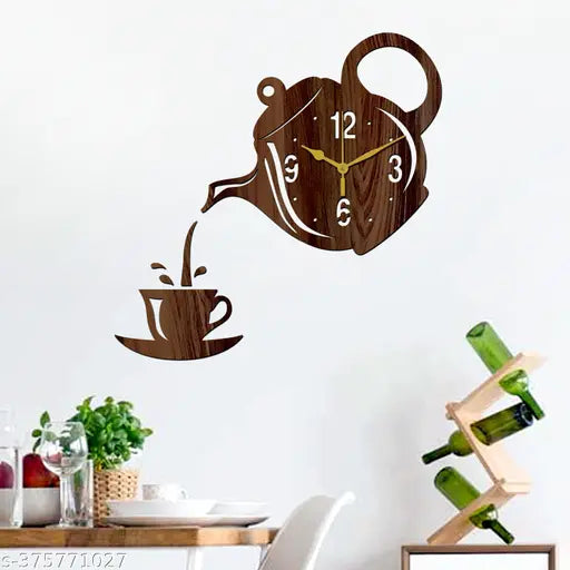 Wall Clock Tea Cup Shape - 160 Brown