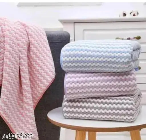 Ravishing Fancy Microfiber Bath Towels Pack of 2 | Super Soft, Quick Dry & Absorbent 30x60 Inch Towels for Home & Gym