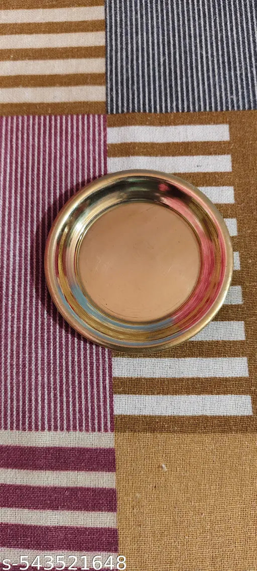 Pure Brass Puja Plate Combo pack of for Small Size only 3.5 Inch Plates