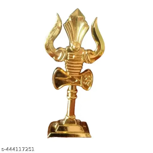 "Elegant Trishul Car Dashboard Idol - Vastu Decorative Hindu Symbol - Compact, Durable, Anti-Slip Base - Perfect for Car Interior Decor & Gifting",(L-8.5 CM)