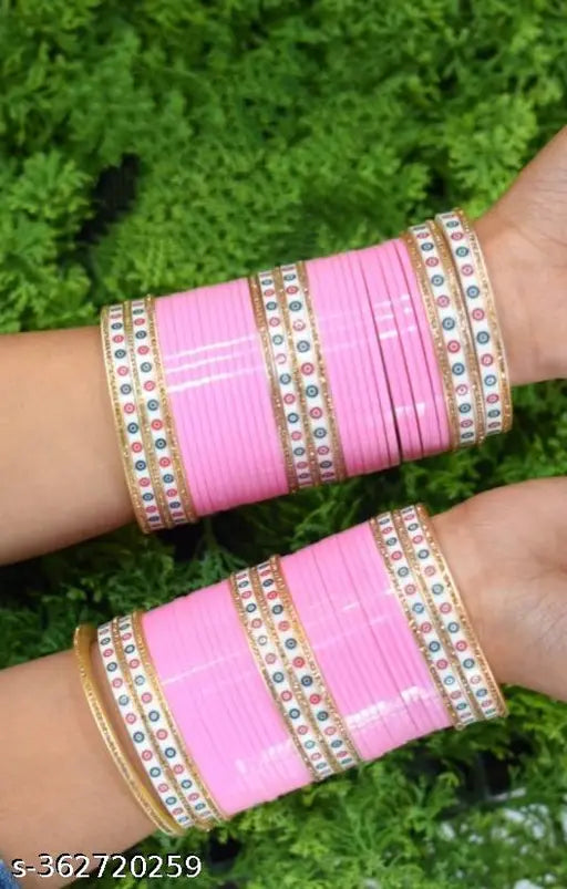 New Trendy Unique Pink Colour Bridal Chuda
