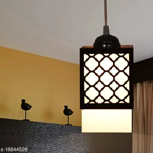 Gojeeva  Wooden Style Hanging Lamp Creative Wood Pendant Light Lamp Suitable for Living Room,Foyer,Bedroom,Hallway Pendants Pendants Ceiling Lamp(Pack of 1)