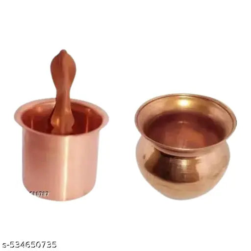 EliteTouch   Pooja lota Kalash for puja Copper Panch Patra Copper Tambe ka lota for puja lota for puja Copper lota for puja Copper panchapatra for puja (Big Size, Brown) Copper Kalash | Tambe Ka Lota for Drinking Water