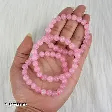 Original Rose Quartz Bracelet for Woman and Man with Natural Energised Pink beads Bracelet Bracelet for Protection, Love and Relationship - 8MM Beads
